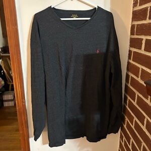 Polo by Ralph Lauren Size XLT Men's Dark Gray Long Sleeve Shirt